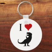 I Liebe Dinosaurier - T-Rex Schlüsselanhänger (Vorderseite)