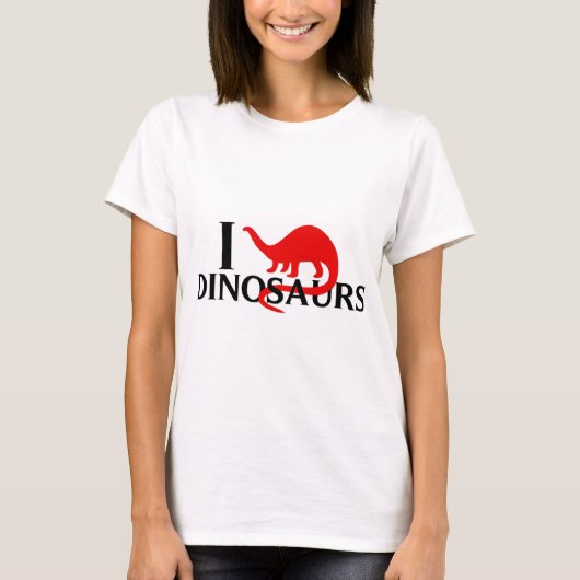 I Liebe-Dinosaurier T-Shirt (Vorderseite)