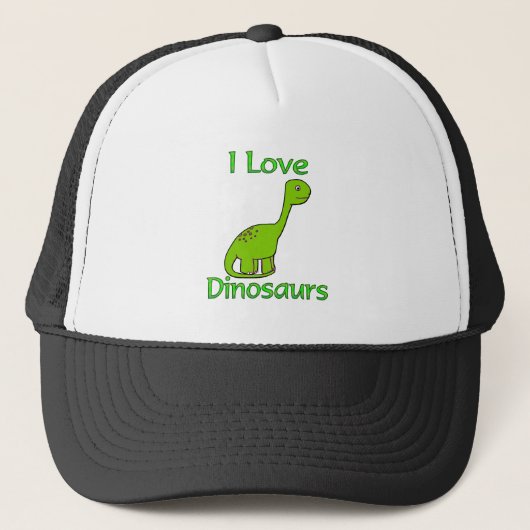 I Liebe-Dinosaurier Truckerkappe (Vorderseite)