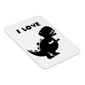 I Liebe Dinosaurier tyrannosaurus rex Silhouette A Magnet (Rechte Seite)