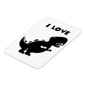 I Liebe Dinosaurier tyrannosaurus rex Silhouette A Magnet (Linke Seite)