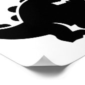 I Liebe Dinosaurier tyrannosaurus rex Silhouette A Poster (Ecke)