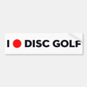 I LIEBE-DISC-GOLF Autoaufkleber (Vorne)