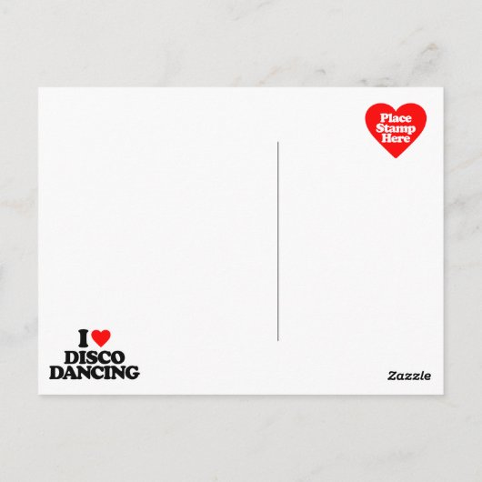 I LIEBE DISCO DANCING POSTKARTE (Rückseite)