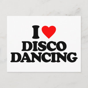 I LIEBE DISCO DANCING POSTKARTE
