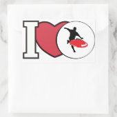 I Liebe DISK GOLF Aufkleber (Tasche)