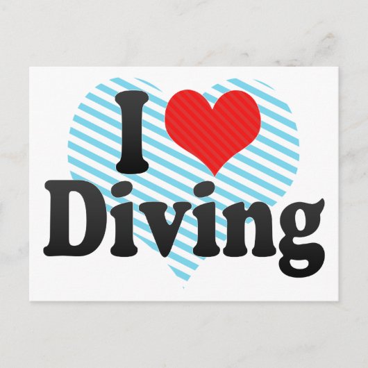 I Liebe Diving Postkarte (Vorderseite)
