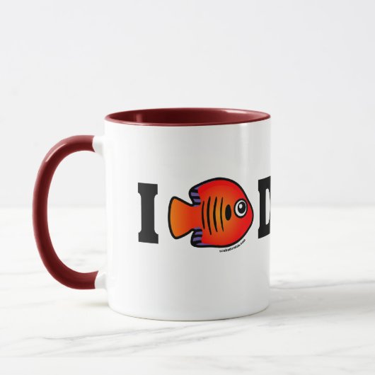 I Liebe Diving Tasse (Links)
