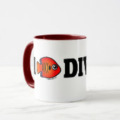 I Liebe Diving Tasse (Vorderseite Links)