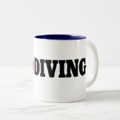 I Liebe Diving Zweifarbige Tasse (VorderseiteRechts)