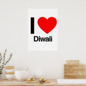 i Liebe diwali Poster (Küche)