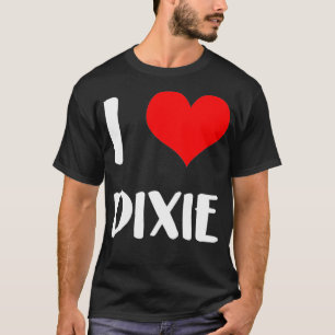 I Liebe DIXIE valentine sorry Ladys Typ Herzblut T-Shirt