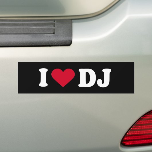 I LIEBE DJ AUTOAUFKLEBER (Auf Auto)