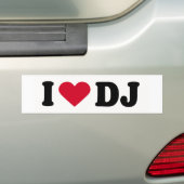 I LIEBE DJ AUTOAUFKLEBER (Auf Auto)