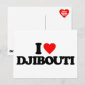 I LIEBE DJIBOUTI POSTKARTE (Vorne/Hinten)