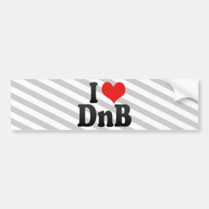 I Liebe DnB Autoaufkleber
