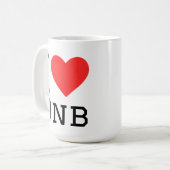 I Liebe dnb Kaffeetasse (Vorderseite Links)
