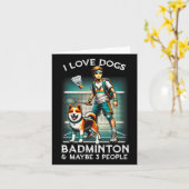 I Liebe Dog Badminton Karte (Gelbe Blume)