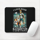 I Liebe Dog Badminton Mousepad (Mit Mouse)