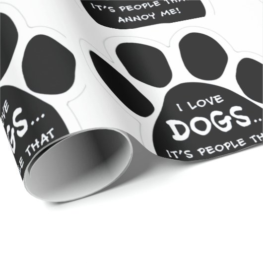 I LIEBE DOGS GESCHENKPAPIER (Rolleneckpunkt)