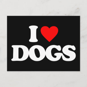 I LIEBE DOGS POSTKARTE