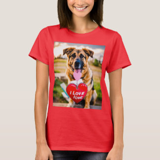 "I Liebe Dogs Women's T - Shirt Design"