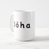 I Liebe Doha Kaffeetasse (Vorderseite Links)