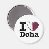 I Liebe Doha Magnet (Vorderseite/Rückseite)