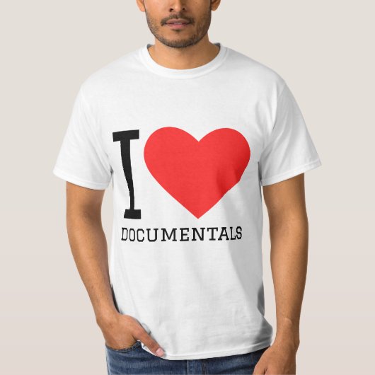I Liebe Dokumentationen T-Shirt (Vorderseite)