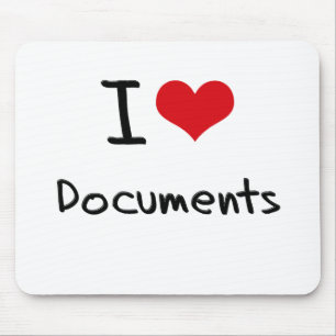 I Liebe-Dokumente Mousepad