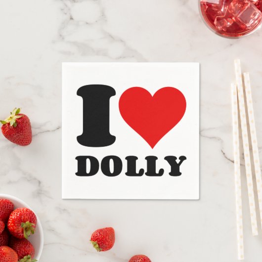 I LIEBE DOLLY SERVIETTE (Beispiel)