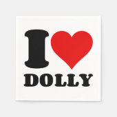 I LIEBE DOLLY SERVIETTE (Vorderseite)