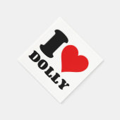 I LIEBE DOLLY SERVIETTE (Ecke)