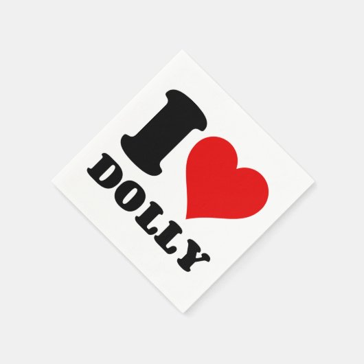 I LIEBE DOLLY SERVIETTE (Ecke)