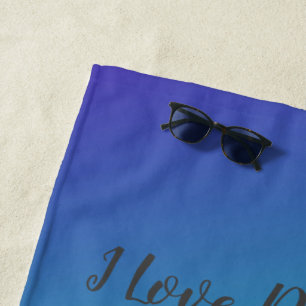 I Liebe Dolphins Beach Handtuch