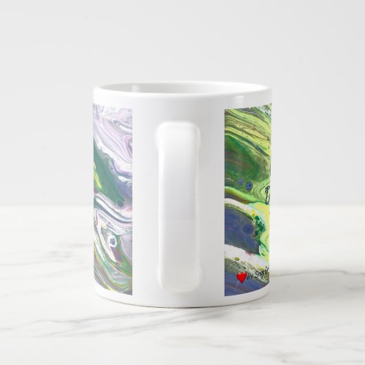 I Liebe Dominc Thiem Abstrakt Personalize Jumbo-Tasse (Rückseite)