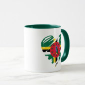 I Liebe Dominica - Dominikanisches Flaggenherz Tasse (VorderseiteRechts)