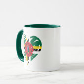 I Liebe Dominica - Dominikanisches Flaggenherz Tasse (Vorderseite Links)