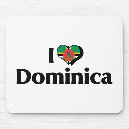 I Liebe Dominica Flag Mousepad (Vorne)