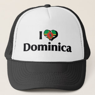 I Liebe Dominica Flag Truckerkappe