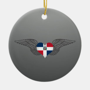 I Liebe-Dominikanische Republik - Flügel Keramik Ornament