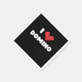 I Liebe Domino Game Player Tiles Puzzler Game Gesc Serviette (Ecke)