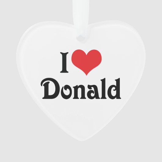 I Liebe Donald Ornament (Vorderseite)
