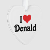I Liebe Donald Ornament (Vorderseite)