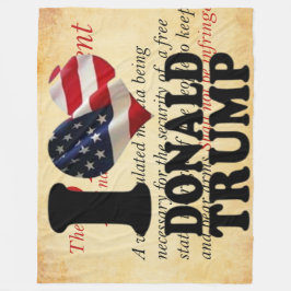 I LIEBE DONALD TRUMP FLEECEDECKE