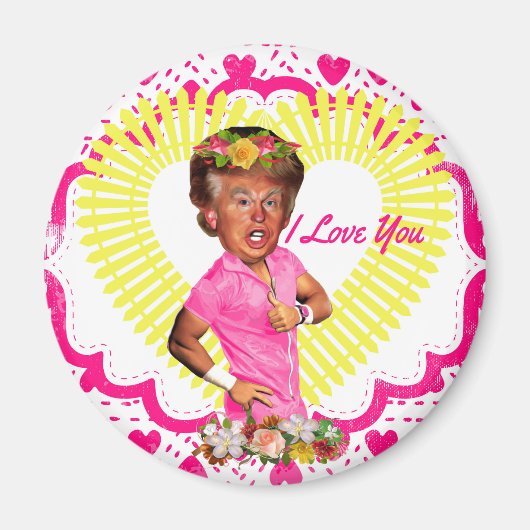 i Liebe Donald Trump Magnet (Vorne)