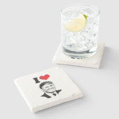 I Liebe Donald Trump Steinuntersetzer (Seitenansicht)