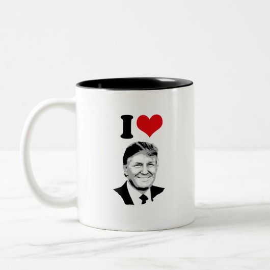 I Liebe Donald Trump Zweifarbige Tasse (Links)