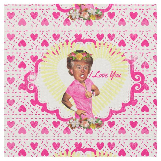 i Liebe Donald Trumpf Stoff (Nahaufnahme)