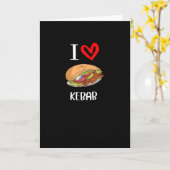 I Liebe Doner Kebab Karte (Gelbe Blume)